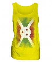 Burundi Faded Flag Ladies Vest