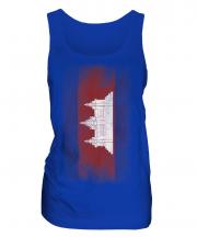 Cambodia Faded Flag Ladies Vest