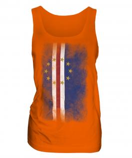 Cape Verde Faded Flag Ladies Vest