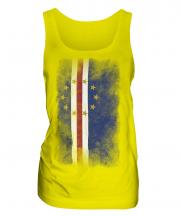 Cape Verde Faded Flag Ladies Vest