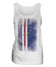 Cape Verde Faded Flag Ladies Vest
