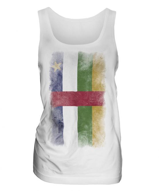 Central African Republic Faded Flag Ladies Vest