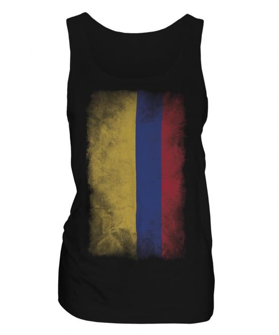 Colombia Faded Flag Ladies Vest