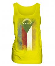 Comoros Faded Flag Ladies Vest