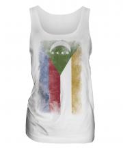 Comoros Faded Flag Ladies Vest