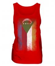 Comoros Faded Flag Ladies Vest