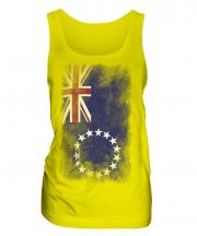 Cook Islands Faded Flag Ladies Vest