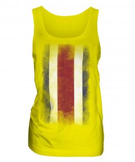 Costa Rica Faded Flag Ladies Vest