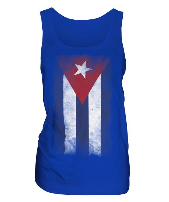 Cuba Faded Flag Ladies Vest