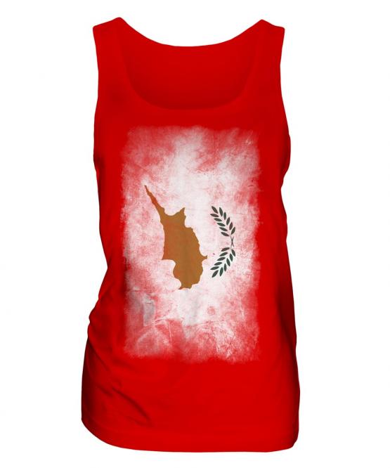 Cyprus Faded Flag Ladies Vest