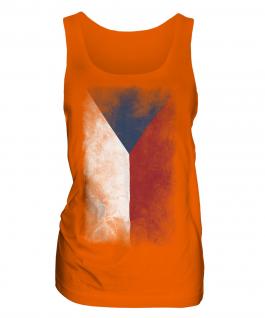Czech Republic Faded Flag Ladies Vest
