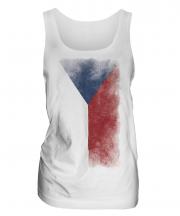 Czech Republic Faded Flag Ladies Vest