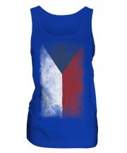 Czech Republic Faded Flag Ladies Vest