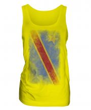 Democratic Rep. Of Congo Faded Flag Ladies Vest