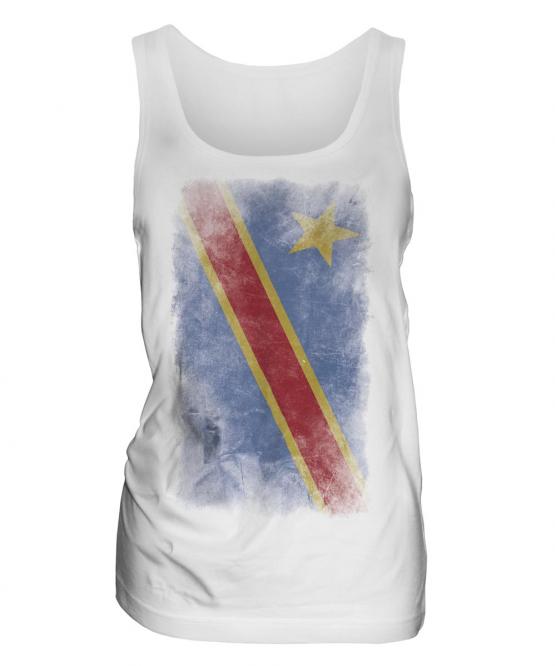 Democratic Rep. Of Congo Faded Flag Ladies Vest