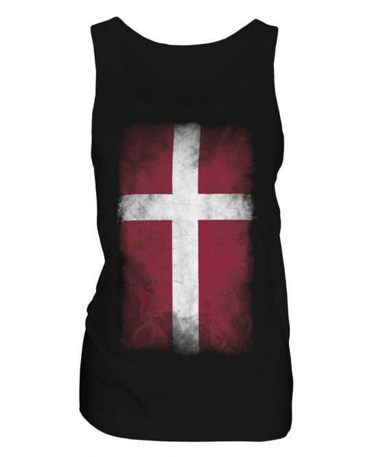 Denmark Faded Flag Ladies Vest