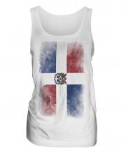 Dominican Republic Faded Flag Ladies Vest