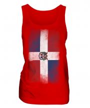 Dominican Republic Faded Flag Ladies Vest