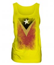 East Timor Faded Flag Ladies Vest