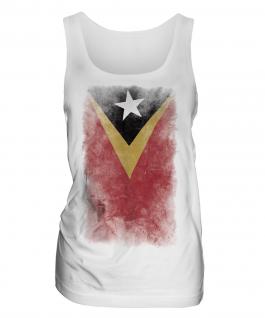 East Timor Faded Flag Ladies Vest
