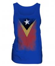 East Timor Faded Flag Ladies Vest