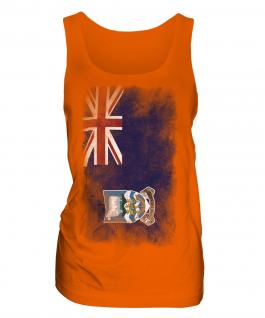 Falkland Islands Faded Flag Ladies Vest