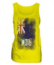 Falkland Islands Faded Flag Ladies Vest