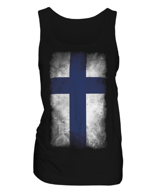 Finland Faded Flag Ladies Vest