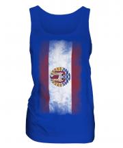 French Polynesia Faded Flag Ladies Vest