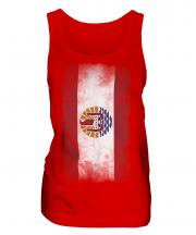 French Polynesia Faded Flag Ladies Vest