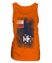 French Southern And Antarctic Lands Faded Flag Ladies Vest