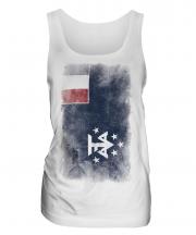 French Southern And Antarctic Lands Faded Flag Ladies Vest