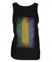 Gabon Faded Flag Ladies Vest