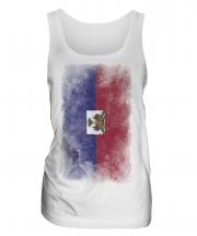 Haiti Faded Flag Ladies Vest