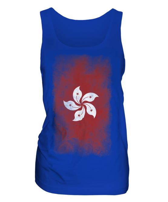 Hong Kong Faded Flag Ladies Vest