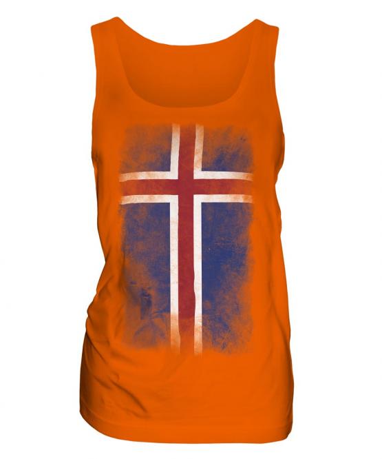 Iceland Faded Flag Ladies Vest