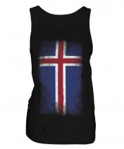 Iceland Faded Flag Ladies Vest