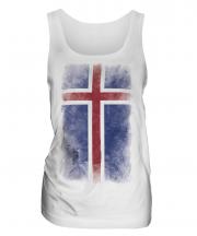 Iceland Faded Flag Ladies Vest