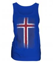 Iceland Faded Flag Ladies Vest