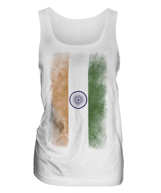 India Faded Flag Ladies Vest