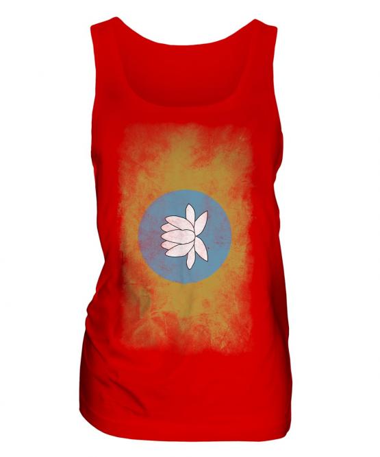 Kalmykia Faded Flag Ladies Vest