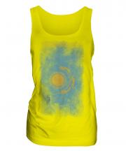 Kazakhstan Faded Flag Ladies Vest