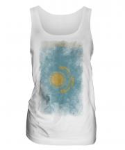 Kazakhstan Faded Flag Ladies Vest