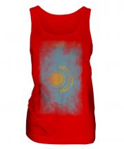 Kazakhstan Faded Flag Ladies Vest