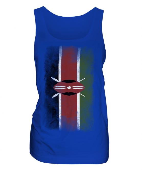 Kenya Faded Flag Ladies Vest