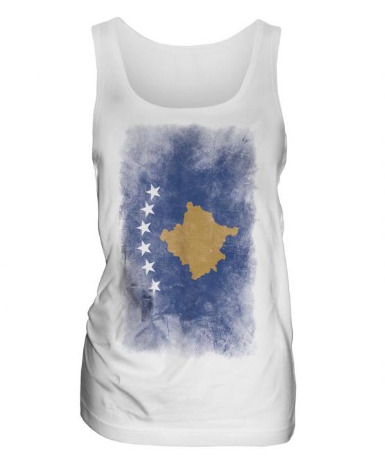 Kosovo Faded Flag Ladies Vest