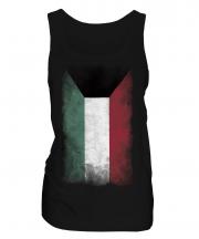 Kuwait Faded Flag Ladies Vest