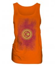 Kyrgyzstan Faded Flag Ladies Vest