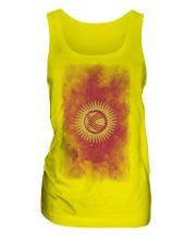 Kyrgyzstan Faded Flag Ladies Vest