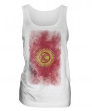 Kyrgyzstan Faded Flag Ladies Vest